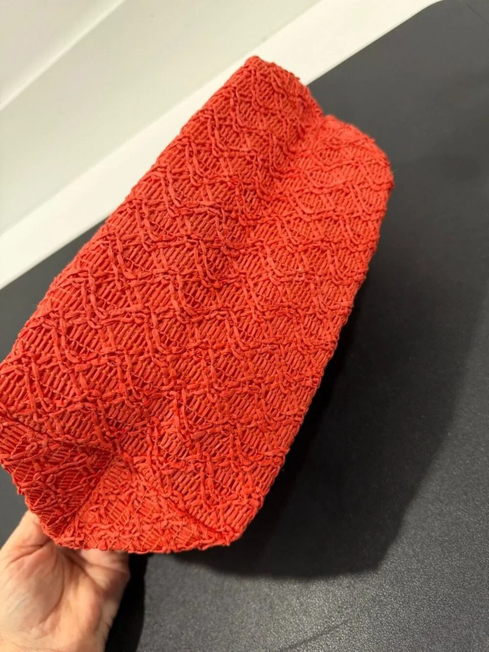 Dior Raffia Small Orange/White Tote (JB1425) - Picture 6 of 7